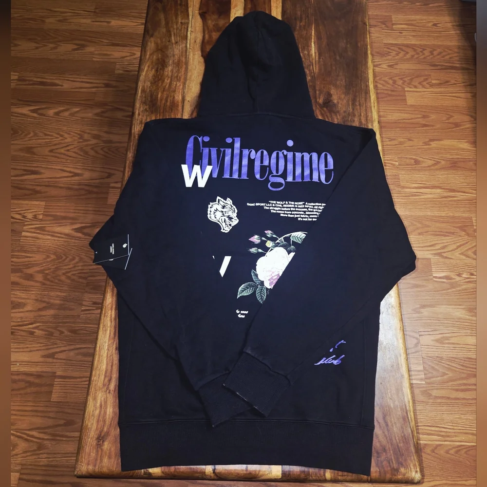 Darc Sport/Civil Regime Collab Black Hoodie - Picture 4 of 10